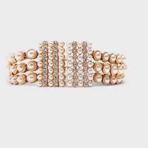 NWT 🏷| ZARA | GOLDEN FAUX PEARL BELT